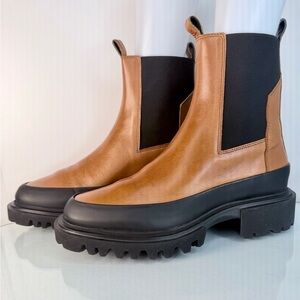 All Saints Brown and Black Ankle Booties